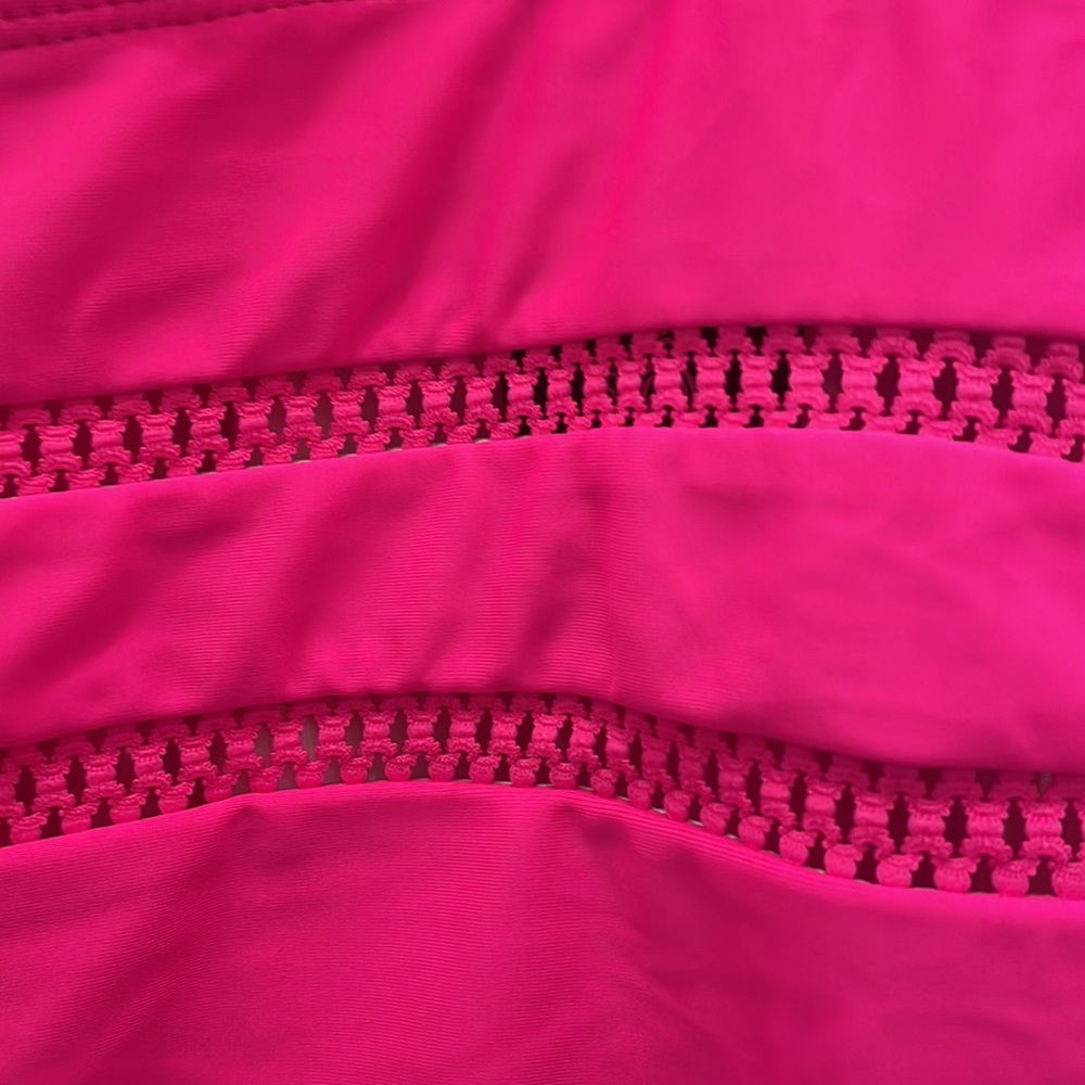 Daci mesh peekaboo hot pink ONE PIECE swimsuit 16W new - Picture 4 of 15